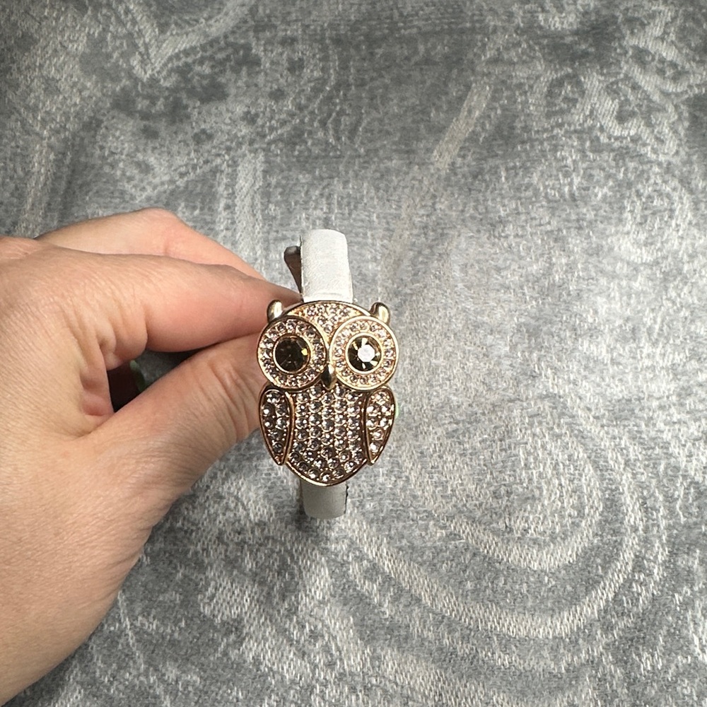 Betsey Johnson Owl leather Band Bracelet